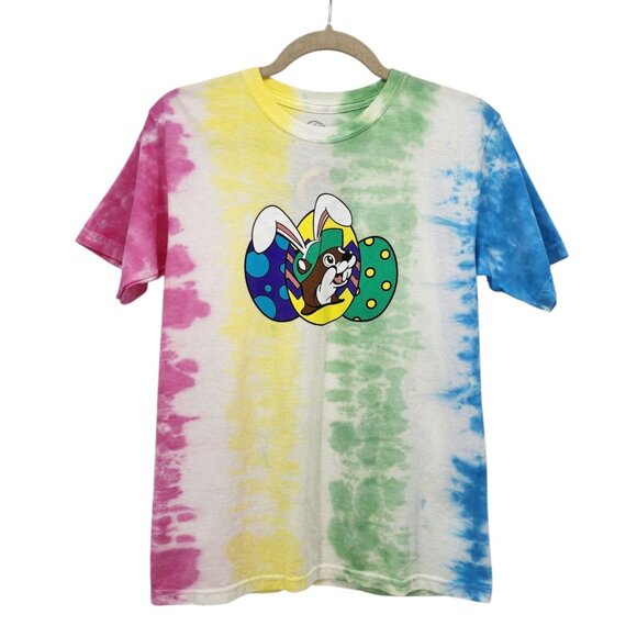 NEW Buc-ee's Youth Large Shirt Bunny On My Mind Easter Tie-Dye Tee Multicolor - Picture 8 of 8